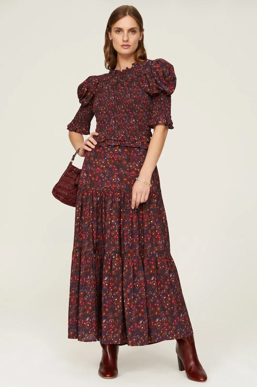 Sea New York Ilana Ikat Floral Dress Prairie Size Small